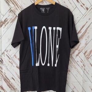Vlone Blue Staple Big V Snake Black T Shirt Streetwear